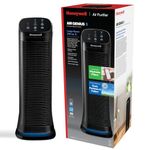 Honeywell Air Genius 5 Air Purifier with Permanent, Washable Filter, for Large Rooms, Reduces Smoke, Wildfire Smoke, Dust, Pollen, Pet Dander and More, Black, HFD320