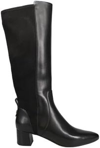 Cole Haan Women's The Go-to Block Heel Tall Boot 45mm Fashion, Black Leather, 5