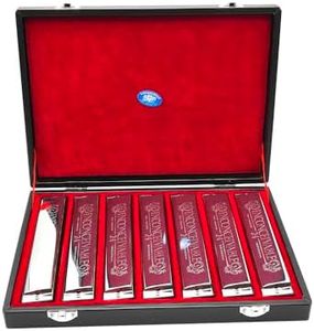 Swan 24 Hole Polyphonic Harmonica C Key A/B/D/E/F/G 7 Keys Set Professional Tremolo Harmonica Beginners and Adults