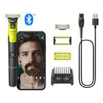 Philips OneBlade 360 Connected Face + Body, Hybrid Electric Beard Trimmer, Shaver and Body Groomer. Incl. 1x 360 Blade, 1x Original Blade (8 Month Supply), 5-in-1 Comb, 1 x Body Kit, Model QP4631/30