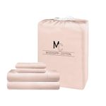 Mississippi Cotton Luxury Egyptian Cotton Sheets – 1000 Thread Count, Ultra-Soft & Breathable, 18” Extra Deep Pocket, Premium Long-Staple Cotton Bedding, 4-Piece Set, Blush – Full XL