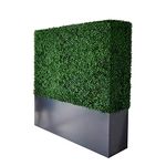 AGPL Artificial Boxwood Hedge with Planter 48" Height 48" Width 12" Deep Room Divider and Privacy Wall Backyard (48)