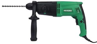 Hikoki Dh22Pbss9Z - Rotary Hammer Drill Machine 620W,Sds-Plus Chuck,2 Mode For Concrete,Metal & Wood,0-1100 Rpm,4400Ipm,2.2J,With 1 Push Bit Mounting And Low Vibration Handle Feature,2.8 Kg - Green
