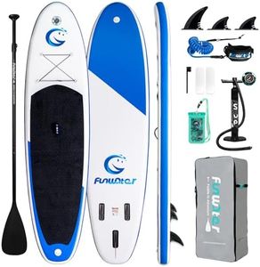 FunWater Stand Up Paddle Board 11'x33''x6'' Ultra-Light (20.4lbs) Inflatable Paddleboard with ISUP Accessories,Three Fins,Adjustable Paddle, Pump,Backpack, Leash, Waterproof Phone Bag