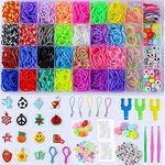 Jindizi Rubber Band Bracelet Kit, 1700 PCS 30 Color Rubber Loom Bands Kit with Storage Container Loom Bracelet Making Kit DIY Band Bracelet Mega Refill Kit Best Gifts for Girls & Boys