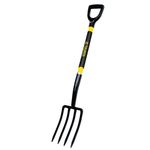 Truper 30299 Tru Pro Spading Fork, 4-Tine, Fiberglass D-Handle, 30-Inch