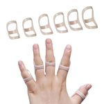 SOFT HOME 6 Pack Oval Finger Splints Waterproof Finger Splint for Arthritis, Trigger Finger,Mallet Fingers - Trigger Finger splints For Thumb, Index, Middle, Pinky or Ring Finger (3,4,5,6,7,8)