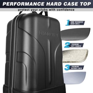 CHAMPKEY Golf Travel Bag with Wheels – Durable Rolling Case