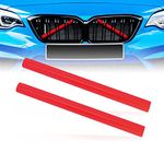 Alpha Rider 2PCS Grille Insert Trims Stripe for BMW,Front Grille Trim Stripes Cover Compatible with F10 F11 F01 F02 F03 F04 F07 F06 F12 F13 F39 F48,Red