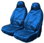 Carseatcover-UK® Heavy Duty BLUE WATERPROOF Car Seat Cover Protectors AIRBAG SAFE for Front Seats