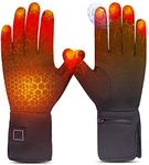 MOMAMO Heated Glove Liners for Men Women,Rechargeable Electric Battery Heating Riding Ski Snowboarding Hiking Cycling Hunting Thin Gloves Hand Warmer Arthritis and Raynaud's Motorcycle Walking XL