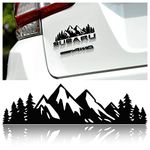 Snow Mountain Tree Car Stickers,High Grade Waterproof Vinyl Stickers Car Decor for Window,Door,Truck,Bumper,Dashboard,Universal Car Accessories Exterior Car Stickers and Decals (Black)