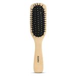 AGARO Prime Wooden Flat Hair Brush with Strong & flexible nylon bristles, having Anti- static ball tips, For Grooming, Volumising & Back Brushing, ideal for Men & Women