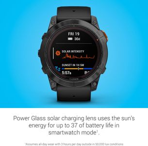 Garmin fēnix 7X Pro Solar Multisport GPS Smartwatch – Black, Solar Charging