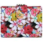 Julia Buxton Pebble Vegan Leather Lexington Wallet, Floral Wilderness Raspberry, One Size