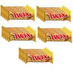 Twix Caramel Cookie Chocolate Bar, Loaded with Soft Nougat, Chewy Caramel, & Crunchy Cookie, Premium Chocolate Pack for Sharing with Family & Friends, 50Gram, Pack of 25