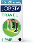 Jobst Unisex Travel Knee High 15-20 mmhg Compression Socks, Size 3, Black