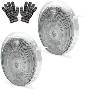 Axisculpt 2Roll Galvanized Metal Pipe Strap 3/4-Inch x 50-Feet 24-Gauge for Pipe Support Pipe Hanger Strap Metal Strapping with Hole Flexible Trimming