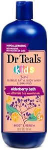 Dr Teal's Kids 3-in-1 Elderberry Bath: Bubble Bath, Body Wash & Shampoo, 20 fl oz.