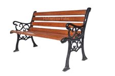 Hafeesaw Fabs Cast Iron Outdoor Garden Bench With 8 Frp Streep 3 Seater Heavy Duty Garden Bench For Indoor & Outdoor Park|Patio|Living Room|Terrace|Balcony|Benches Waterproof|(3 Seater) - Brown