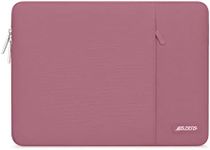 MOSISO 14 inch Laptop Sleeve Bag Compatible with MacBook, 13-13.3 inch Notebook, Compatible with MacBook Pro 14 inch M3 M2 M1 Chip Pro Max 2024-2021, Polyester Vertical Case with Pocket, Dusty Rose