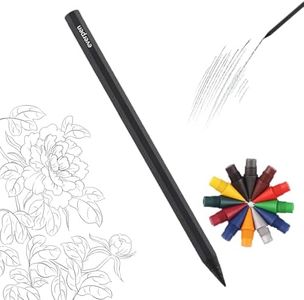 everpen Forever Pencil,Metal Alloy Writing Instrument, With 12 Colored Refill Tips, No Sharpening Required, Pencils for Drawing, Sketching and Writing (Black)