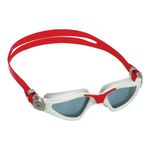 Aquasphere Kayenne | Swimming goggles, adult swimming goggles with UV protection, silicone seal, anti-fog and anti-leak lenses for men and women, White & Red - Clear lens