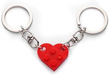 KINBOM Heart Keychain Set, Red Hear