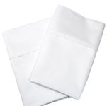 Superior 1000 Thread Count Cotton Blend, Soft, Wrinkle Resistant, King 2-Piece Pillowcase Set Solid, White