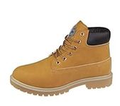 KOLLACHE Mens Boots Winter Warm Combat Hiking Work High Top Desert Lace Up Ankle Shoes Size (Camel, numeric_8)