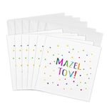 3dRose Mazel Tov - Congratulations or Happy Birthday Greeting Cards, 6" x 6", Set of 6 (gc_202090_1)