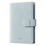 VULKIT Leather Passport Travel Wallet for 2 Passports Pocket Slim Double Passport Holder RFID Blocking with ID Window for Women or Men