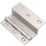 "BRASK" Brass L Hinges 4" x 3/4" Silver Satin Finish (Pack of 4) (25 mm)