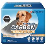 HONEY CARE All-Absorb Puppy Training Pads | Dog Potty Pads Absorb Eliminating Urine Odor, Jumbo-Size Charcoal Puppy Pee Pad (Carbon, XL 28x34 inch, 40ct)