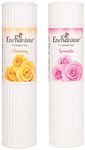 Enchanteur Charming Perfumed Talc for Women, 250g with Roses, Muguets & Cedarwood Extracts And Enchanteur Romantic Perfumed Talc for Women, 250g