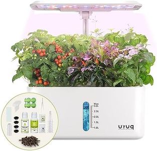 Hydroponics Growing System Indoor Garden: 8 Pods Herb Garden Kit Indoor with LED Grow Light Quiet Smart Water Pump Automatic Timer Healthy Fresh Herbs Vegetables - Hydroponic Planter for Home Kitchen