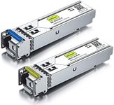 10Gtek a Pair of 1.25G SFP Bidi Transceiver, 1000Base-BIDI SingleMode Simplex LC Fiber Module for Cisco 1000BASE-BX3-U/1000BASE-BX3-D, Ubiquiti UniFi UF-SM-1G-S, SMF 1550nm/1310nm, DDM, up to 2km