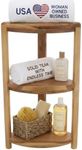EcoDecors 3-Tier Shelf Waterproof Teak Wood Shower Shelf for Inside Shower Provides Storage, and Organization for Bathroom Accessories