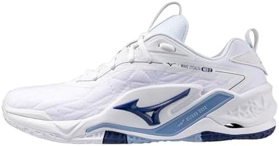 Mizuno Wave Stealth Neo 2 Unisex Volleyball Shoe | Unisex Indoor Court Shoe | White/Bellwether Blue | US Men's 11 | US Women's 12.5