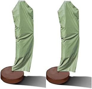Formosa Covers | Premium Tight Weave Outdoor Patio Umbrella Cover - Heavy Duty Weatherproof Fabric - Easy on Universal Off-Center Cantilevers- (Pack of 2) (Aspen Green)