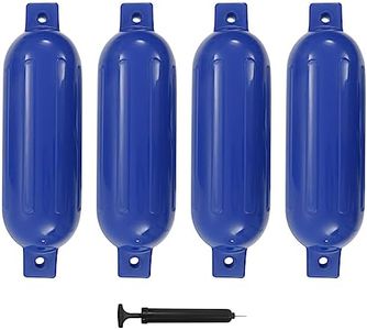 vidaXL 4X Defensas para Barcos Parachoques Guardabarros Protección contra Accidentes de Barco Parachoque de Embarcación PVC Azul 51x14 cm