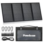 Powdeom SS60 Portable 60W Solar Panel, Waterproof IP67 Foldable Solar Panel Charger with 18V DC, PD 45W USB-C and 5V USB-A Output for Laptop Cellphone Solar Generator 12V Battery