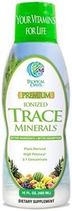 Tropical Oasis - Premium Ionized Plant Based Trace Minerals Liquid Formula- 74 essential minerals in liquid form for up to 96% Absorption - 16 oz, 32 servings