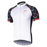 ARSUXEO Mens Cycling Jersey Short Sleeves Mountain Bike Jersey Bright Bike T-Shirt Breathable Cycle Top ZY846 L