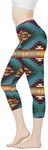 AFPANQZ Women's Yoga Leggings Seamless Compression Pants for Gym Sports Scrunch Butt Soft High Waisted Legging Work Out, Retro Aztec, Medium