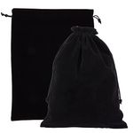 NBEADS 2 Pcs Large Black Velvet Pouch Bags, 37x28cm Large Drawstring Jewelry Pouches Big Rectangle Gift Bags for Wedding Candy Bags Gift Storage Bags