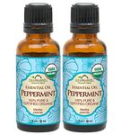 US Organic 100% Pure Peppermint Essential Oil - USDA Certified Organic (30 ml - 2 Pack)