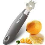 HAMOER Lemon Citrus Zester Tool Cheese Grater for kitchenaid-Multipurpose grooved Channel Knife Scraper,Stainless Steel Blade and ergonomically Designed Curved Handle