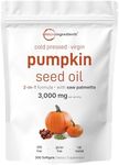 Pumpkin Seed Oil with Saw Palmetto, 3,000mg Per Serving, 300 Softgels | Cold Pressed, Pure Virgin Oil, Herbal Supplement | Supports Urinary, Bladder & Prostate Health | Non-GMO