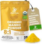 Jungle Powders Organic Mango Powder 5 Ounce Bag, Mango Extract for Baking, Smoothies, Desserts, Freeze Dried Mango Powder, Non GMO Vegan Dried Mangoes Dry Juice Vegan Fruit Powder